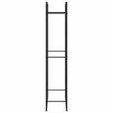 Firewood Rack Matt Black 80x28x154 cm Steel 350308