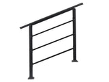 Handrails for Outdoor Steps, Wrought Iron Handrail Fits 1 or 3 Steps, Transitional Handrail with 50985893