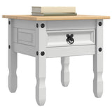 End Table Corona White 50 x 50 x50 cm Solid Pine Wood 42021193