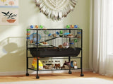 3 Tier Large Hamster Cage on Wheels with 17 cm Deep Tray, Storage Shelf for Syrian, Gerbil, Rats T3398P425335