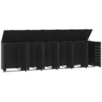 Wheelie Bin Storage for 6 Bins Black 414x79x117 cm Steel 3279981