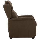 Recliner Chair Brown 66.5 x 94 x 101.5 cm Polyester 340156