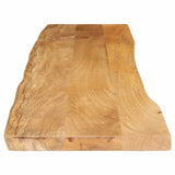 Table Top 180x40x3.8 cm Live Edge Solid Wood Mango 370737