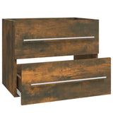 Sink Cabinet Smoked Oak 60x38.5x48 cm Engineered Wood 815642