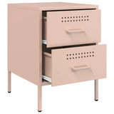 Bedside Cabinets 2 pcs Pink 36x39x50.5 cm Steel 842925