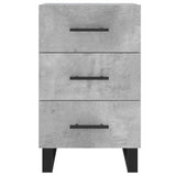 ZNTS Bedside Cabinet Concrete Grey 40x40x66 cm Engineered Wood 827688