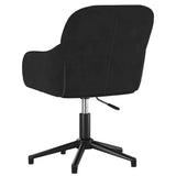 Office Chair Height Adjustable Black 56 x 61.5 x 72 cm Velvet 42025221