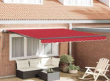 Retractable Awning Red 350 x 250 cm Polyester and Steel 3330433