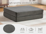Cord compression ottoman made of soft, skin-friendly cord fabric,With 2 high-density foam blocks for W3779P501273