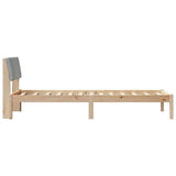 Bed frame Brown and light grey 80 x 200 cm Solid pine wood 878709
