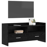 TV Cabinet 100 x 33 x 47 cm Black Oak Engineered Wood 8011156