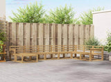 Outdoor Sofa Set 8 pcs White Solid Acacia Wood 3388038