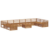 Sofa Sets 11 pcs Natural Solid Acacia Wood 3374244