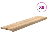 Stair Treads 8 pcs Untreated 120x30x2 cm Solid Wood Oak 3282916