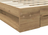 Bed Frame with Storage Artisian Oak 80 x 200 cm Engineered Wood 3429604