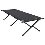 Folding Camping Bed Folding Manual Black Oxford fabric 42003187