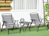 Three-Piece Garden Seat Set, with Glass-Top Table - Light Grey T3398P317830