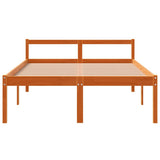 Senior Bed without Mattress Wax Brown 140x200 cm Solid Wood Pine 844158