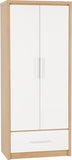 ZNTS Seville 2 Door 1 Drawer Wardrobe 100-101-070