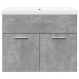 Bathroom Sink Cabinet with Built-in Basin Concrete Grey 3324858