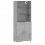 Highboard Concrete Grey 69.5x34x180 cm Engineered Wood 3189945
