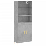 Highboard Concrete Grey 69.5x34x180 cm Engineered Wood 3189945