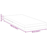 Mattress White 90 x 190 cm Foam 4106289