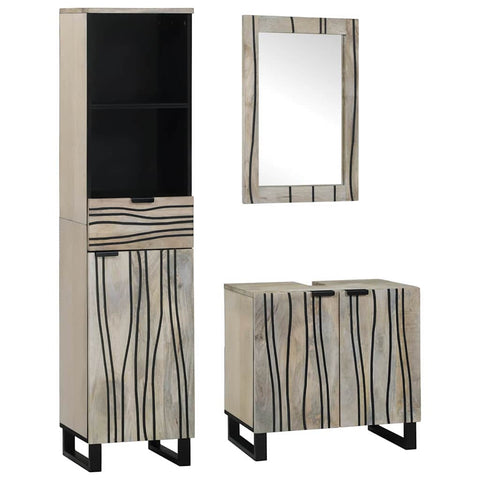 Bathroom Furniture Set with Drawer 3 pcs White 38 x 33 x 160 cm 3310049