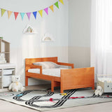 Bed Frame with Mattress Brown 80 x 200 cm Solid Pine Wood 3385960