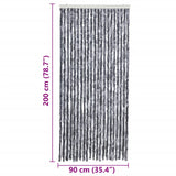 ZNTS Insect Curtain Silver 90x200 cm Chenille 315139