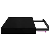 Floating Wall Shelves 4 pcs Black 40x23x3.8 cm MDF 323828