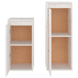 TV Cabinets 2 pcs White Solid Wood Pine 3100155