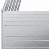 Garden Raised Bed 100x100x77 cm Galvanized Steel Silver 316883