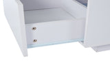 Led Coffee with 2 Drawer Storage, High Gloss Coffee for Living Room Unique Shape Centre N605P287896W