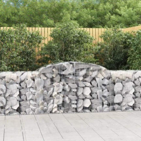 Arched Gabion Baskets 13 pcs 300x50x80/100 cm Galvanised Iron 3146694