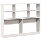 Headboard with Storage White 160 cm Solid Wood Pine 855655