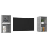Wall-mounted TV Cabinets 2 pcs Concrete Grey Engineered Wood 3079848