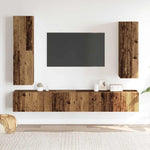 ZNTS 4 Piece TV Cabinet Set Wall-mounted Old Wood Engineered Wood 3329153