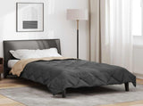 Full Year Duvet Anthracite and Taupe 155 x 220 cm Microfiber 42025543