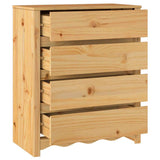 Chest of Drawers Drammen Oak 76.5 x 40 x 91 cm Solid Pine wood 42003052