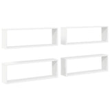 Wall Cube Shelf 4 pcs White 80x15x26.5 cm Engineered Wood 807107