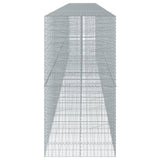 Gabion Basket with Cover 1000x100x200 cm Galvanised Iron 3295243