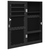 Mirror Jewellery Cabinet Wall Mounted Black 30x8.5x67 cm 353209