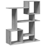 Room Divider Bookcase Grey Sonoma 92x29x112 cm Engineered Wood 858125