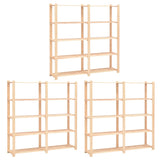 ZNTS 5-Tier Storage Racks 3 pcs 170x38x170 cm Solid Pinewood 500 kg 3051110