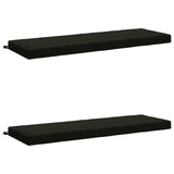 2-Piece Bench Cushions SOEST 2 pcs 100% Polyester Black 950329
