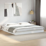Bed Frame without Mattress White 180x200 cm Super King Engineered Wood 842000