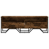 TV Cabinet Smoked Oak 122x34x41 cm Engineered Wood 848581