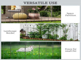 8PCs Decorative Garden Fencing, Rustproof Metal Wire Picket Fence Panels, Landscape Flower Bed T3398P317733