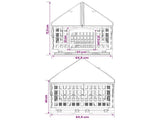 4 Panel Dog Playpen with Roof 122 x 106.5 x 82 cm Plastic White 42027216